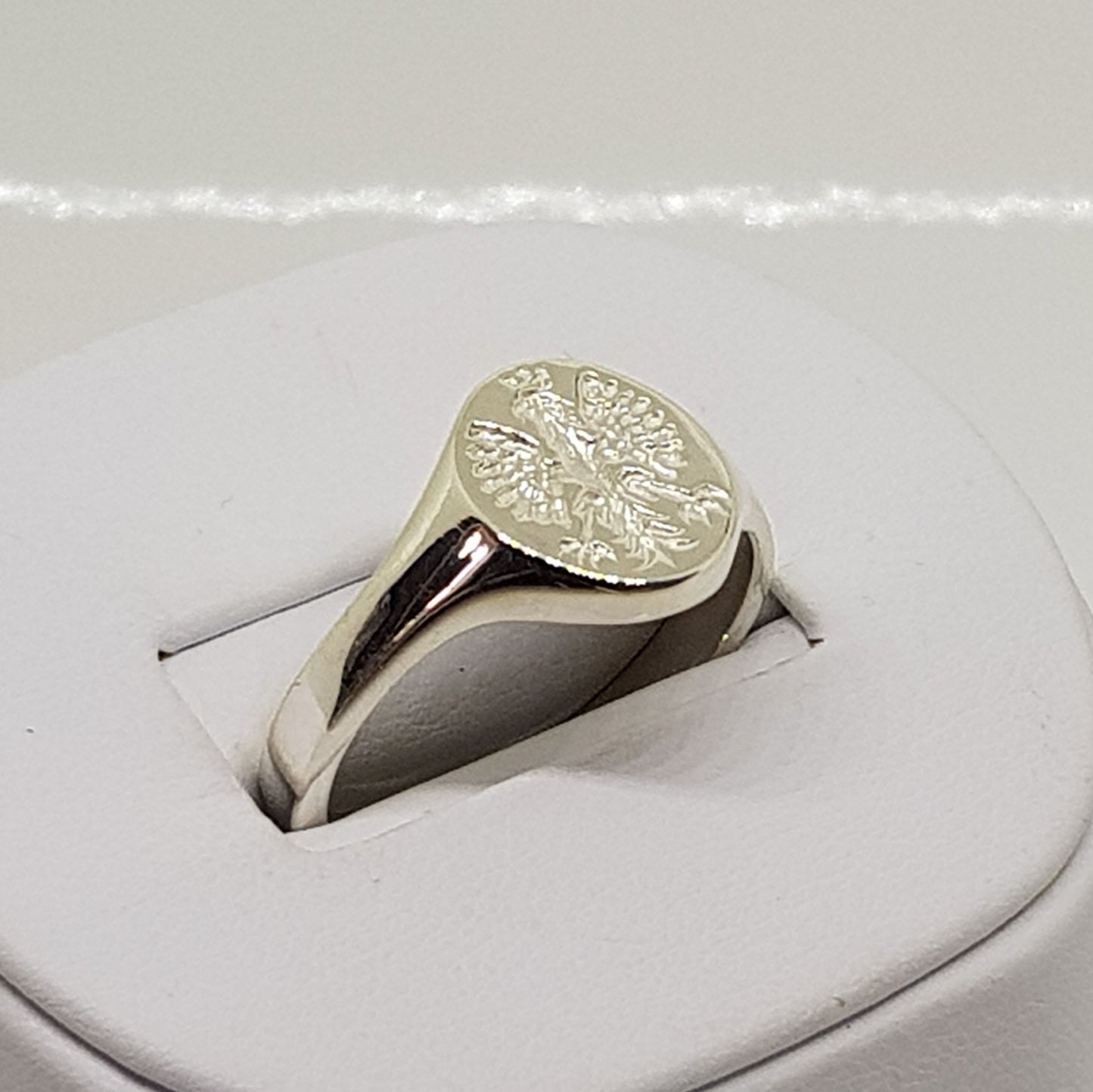 Mens Silver Signet Ring Polish Eagle Orzeł Biały image 3