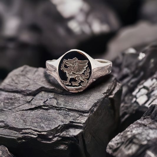 Welsh Dragon Silver Signet Ring – Cymru Heritage Jewellery | National Symbol of Wales