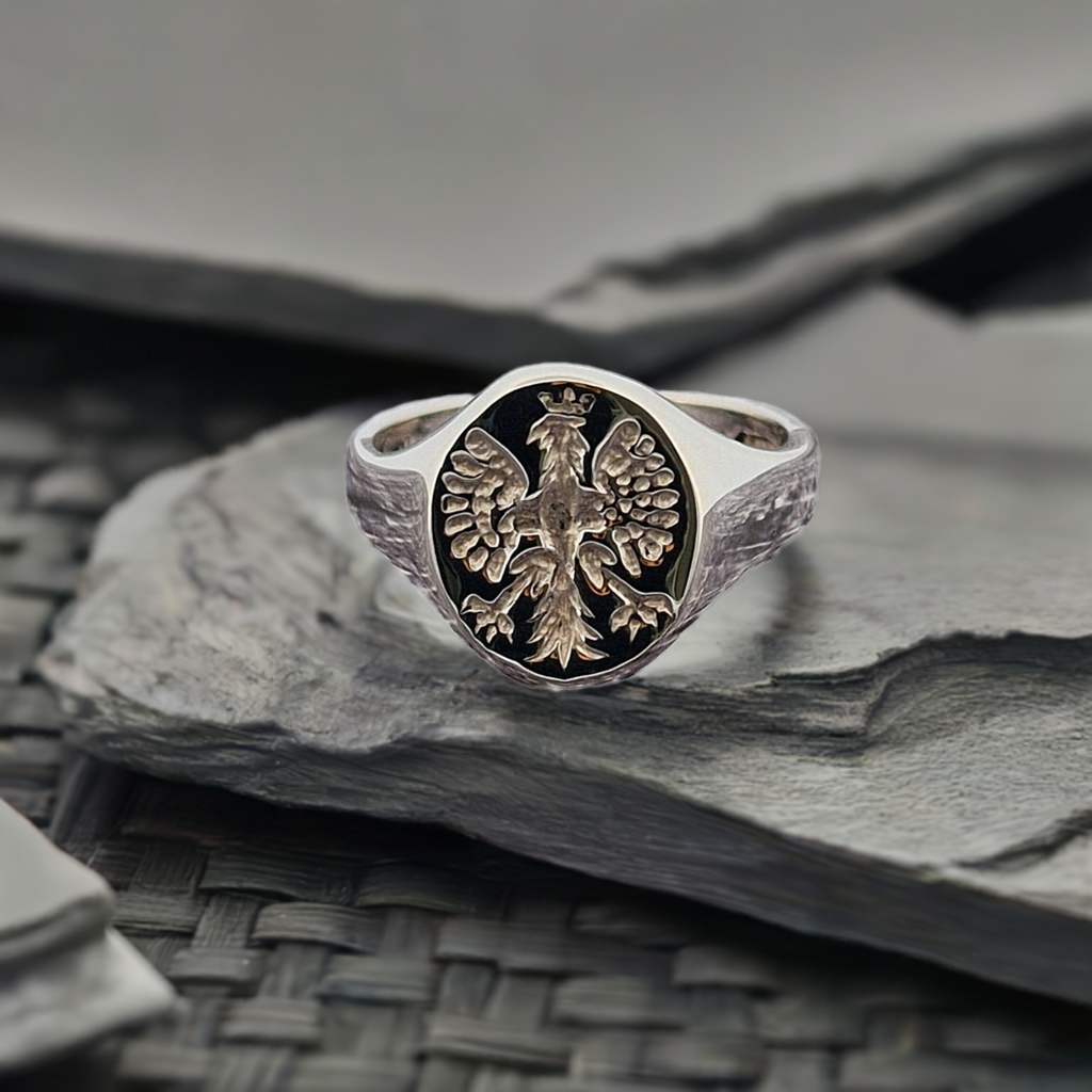 Polish Eagle Silver Signet Ring – Orzeł Biały | Heritage Jewellery for Men